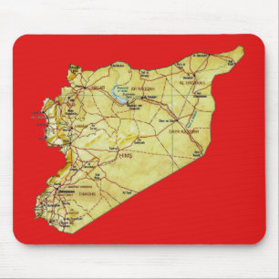 Alfombrilla De Ratón Mapa de Siria Mousepad