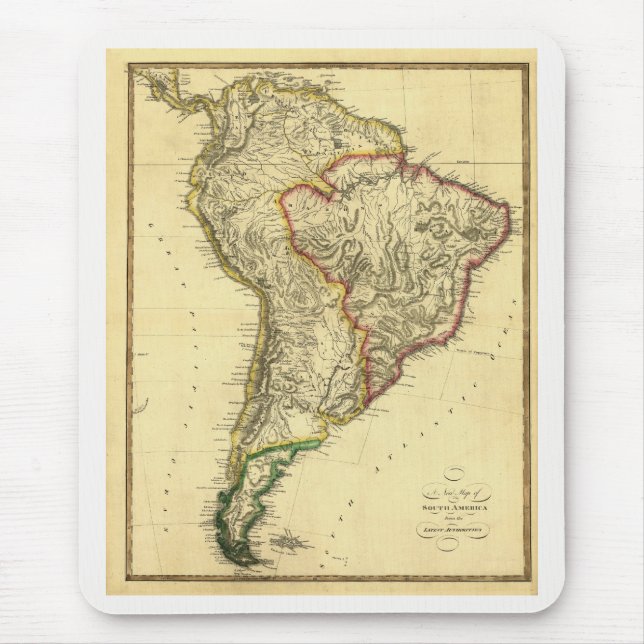 Alfombrilla De Ratón Mapa de Sudamérica de 1817 (Frente)