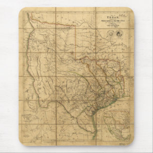 Alfombrilla De Ratón Mapa de Tejas de Juan Arrowsmith (1841)