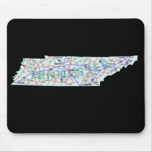 Alfombrilla De Ratón Mapa de Tennessee Mousepad