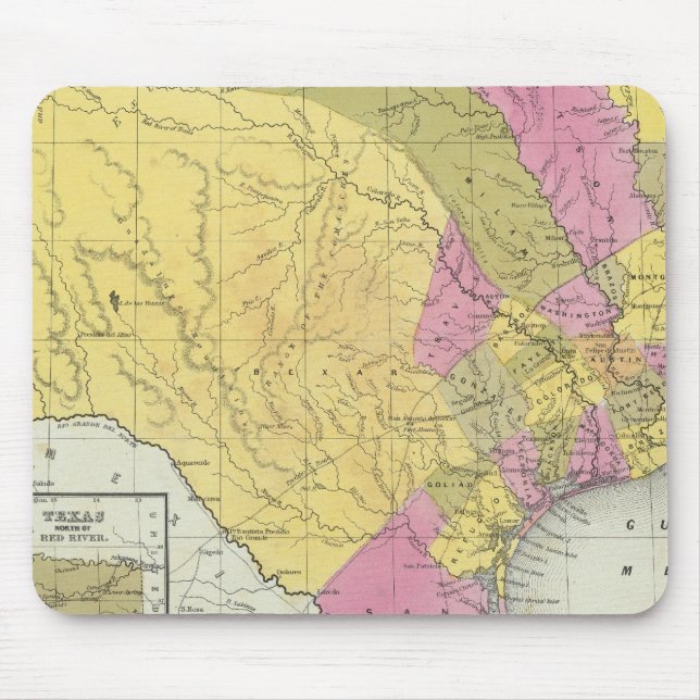 Alfombrilla De Ratón Mapa De Texas (Frente)