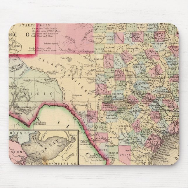 Alfombrilla De Ratón Mapa de Texas por Mitchell (Frente)