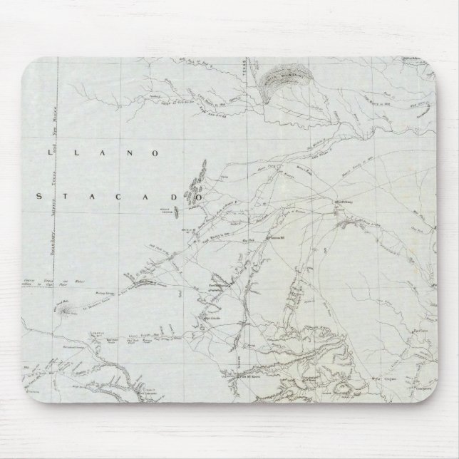 Alfombrilla De Ratón Mapa de Texas y parte de Nuevo México (Frente)