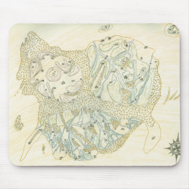 Alfombrilla De Ratón Mapa de Trino sin etiquetar (Frente)