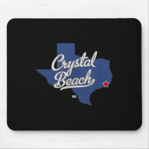 Alfombrilla De Ratón Mapa de Tx de Crystal Beach Texas