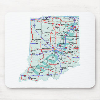 Alfombrilla De Ratón Mapa de un estado a otro Mousepad de Indiana