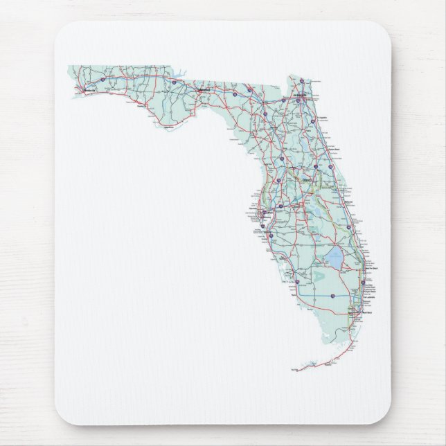 Alfombrilla De Ratón Mapa de un estado a otro Mousepad de la Florida (Frente)