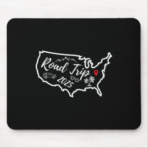 Alfombrilla De Ratón Mapa de viaje por carretera 2025 Usa Familia Amiga