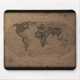 Alfombrilla De Ratón Mapa de Viejo Mundo Mousepad