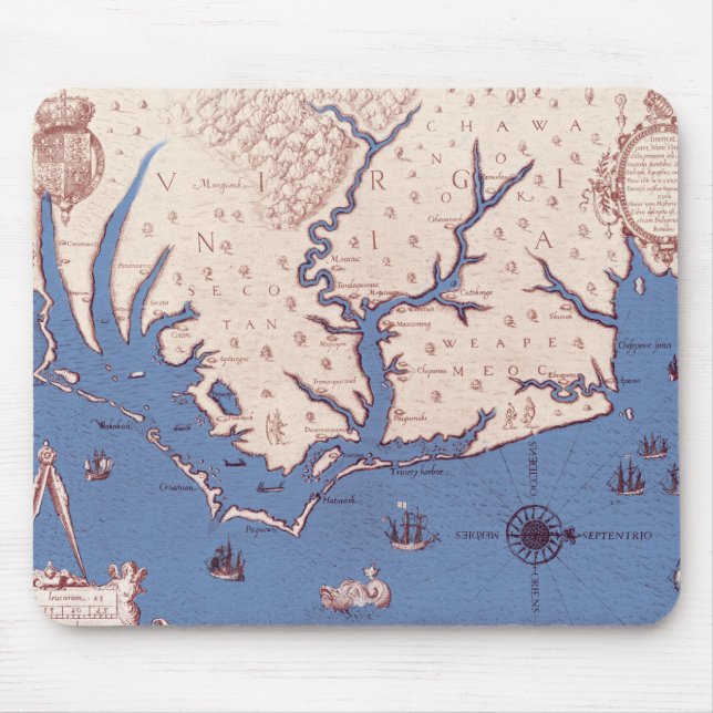 Alfombrilla De Ratón Mapa de Virginia (Frente)