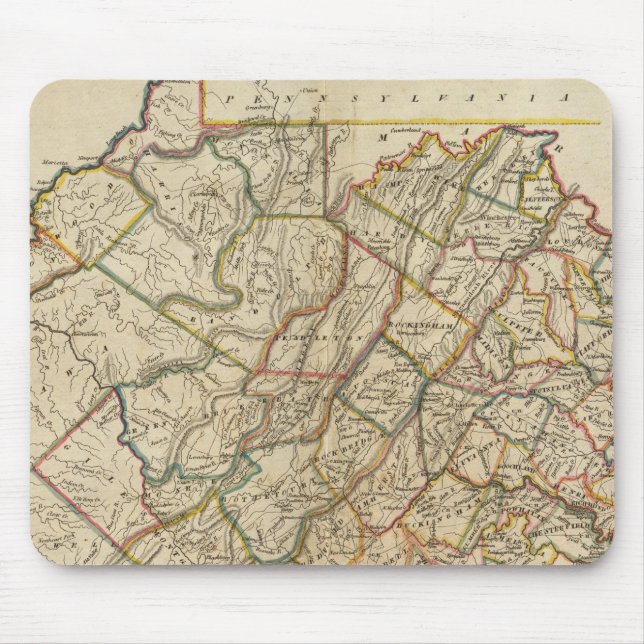 Alfombrilla De Ratón Mapa de Virginia (Frente)