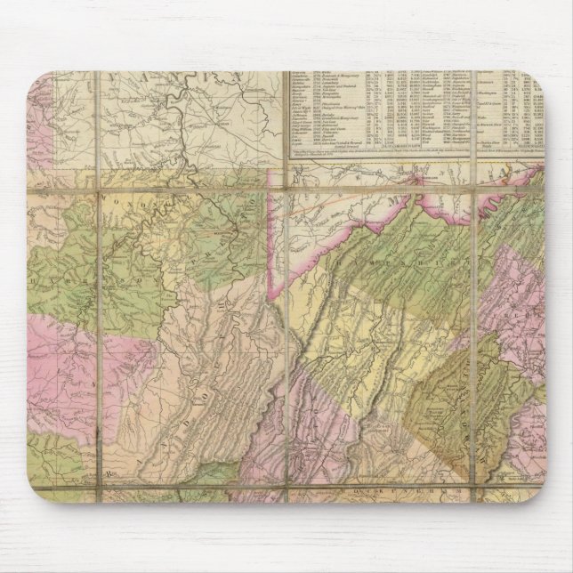 Alfombrilla De Ratón Mapa de Virginia (Frente)
