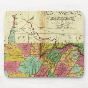 Alfombrilla De Ratón Mapa de Virginia y Maryland