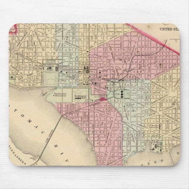 Alfombrilla De Ratón Mapa de Washington de Mitchell (Frente)