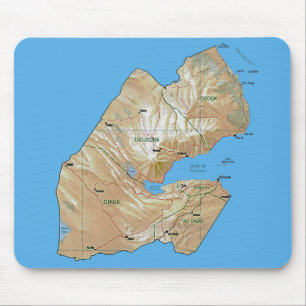 Alfombrilla De Ratón Mapa de Yibuti Mousepad
