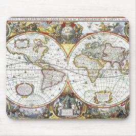 Alfombrilla De Ratón Mapa del Antiguo Mundo de Hendrik Hondius, 1630