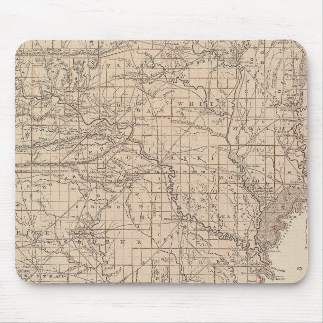 Alfombrilla De Ratón Mapa del Atlas de Arkansas (Frente)