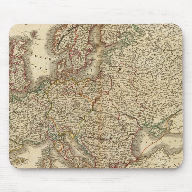 Alfombrilla De Ratón Mapa del Atlas de Europa (Frente)
