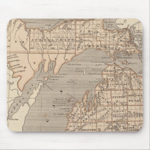Alfombrilla De Ratón Mapa del Atlas de Michigan