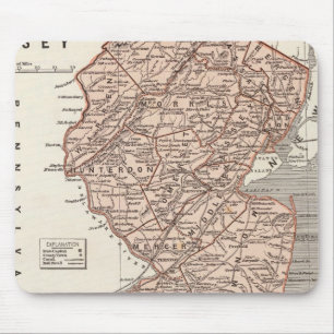 Alfombrilla De Ratón Mapa del Atlas de Nueva Jersey