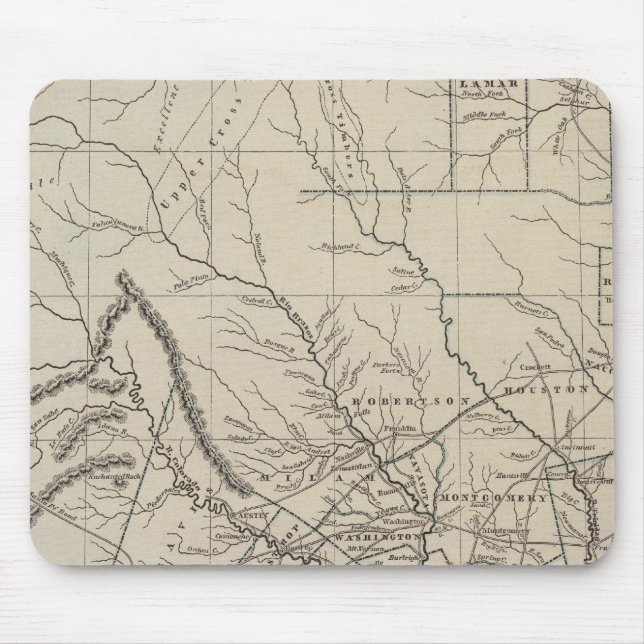 Alfombrilla De Ratón Mapa del Atlas de Texas (Frente)