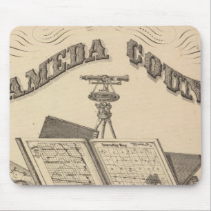 Alfombrilla De Ratón Mapa del atlas del condado de Alameda