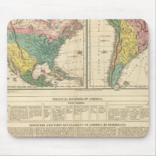 Alfombrilla De Ratón Mapa del Atlas del descubrimiento europeo de Amér