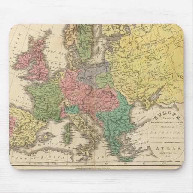 Alfombrilla De Ratón Mapa del Atlas Religioso de Europa (Frente)