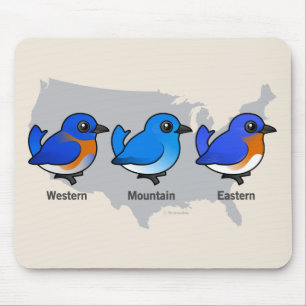 Alfombrilla De Ratón Mapa del Bluebird