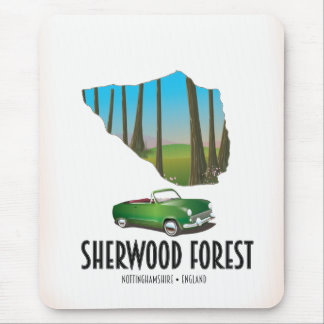 Alfombrilla De Ratón Mapa del bosque de Sherwood Nottinghamshire