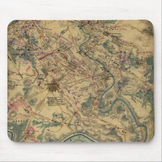 Alfombrilla De Ratón Mapa del campo de batalla de Antietam del vintage