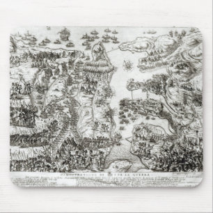 Alfombrilla De Ratón Mapa del cerco de Malta en 1565