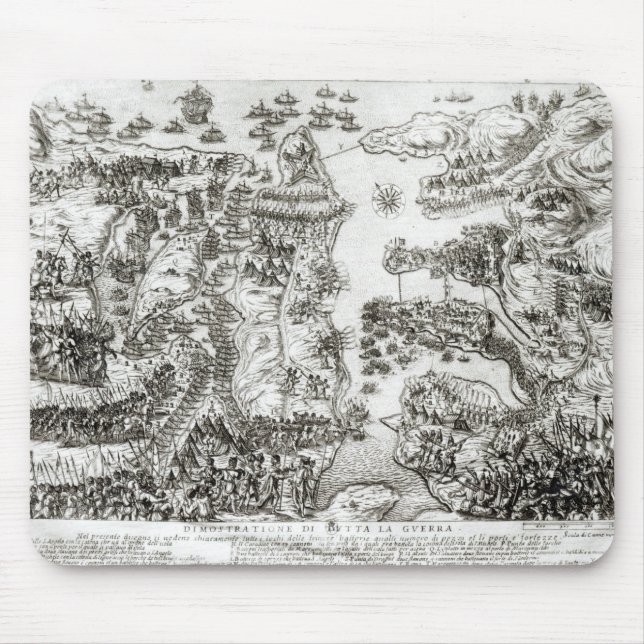 Alfombrilla De Ratón Mapa del cerco de Malta en 1565 (Frente)