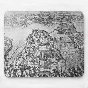 Alfombrilla De Ratón Mapa del cerco de Malta en 1565