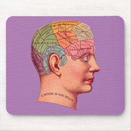Alfombrilla De Ratón Mapa del cerebro de la mente de la cabeza de la fe