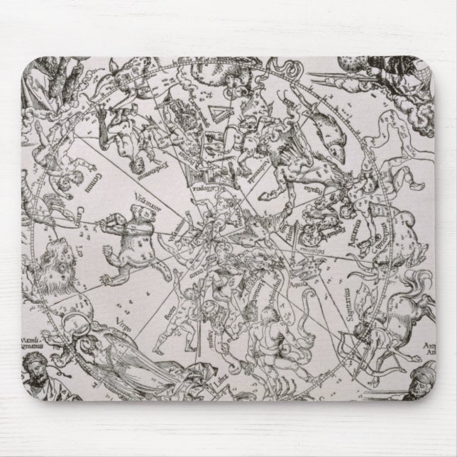 Alfombrilla De Ratón Mapa del cielo septentrional (Frente)