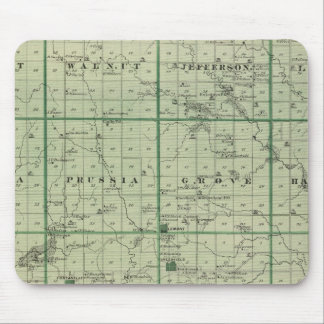 Alfombrilla De Ratón Mapa del condado de Adair, estado de Iowa