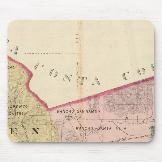 Alfombrilla De Ratón Mapa del condado de Alameda (Frente)