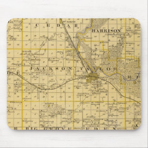 Alfombrilla De Ratón Mapa del condado de Benton, estado de Iowa