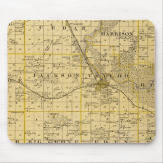 Alfombrilla De Ratón Mapa del condado de Benton, estado de Iowa