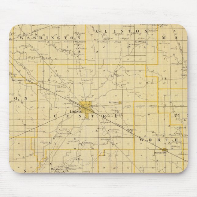 Alfombrilla De Ratón Mapa del condado de Boone (Frente)