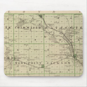 Alfombrilla De Ratón Mapa del condado de Butler, estado de Iowa