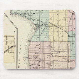 Alfombrilla De Ratón Mapa del condado de Calumet, estado de Wisconsin