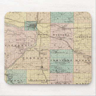 Alfombrilla De Ratón Mapa del condado de Columbia, estado de Wisconsin