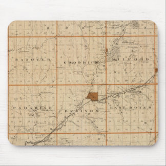 Alfombrilla De Ratón Mapa del condado de Crawford, estado de Iowa