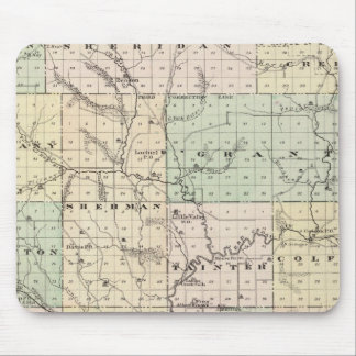Alfombrilla De Ratón Mapa del condado de Dunn, estado de Wisconsin