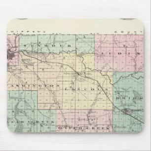 Alfombrilla De Ratón Mapa del condado de Eau Claire, estado de Wisconsi