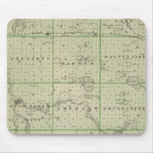 Alfombrilla De Ratón Mapa del condado de Faribault, Minnesota