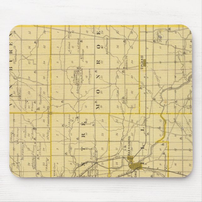 Alfombrilla De Ratón Mapa del condado de Grant (Frente)