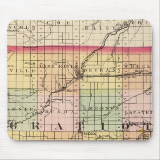 Alfombrilla De Ratón Mapa del condado de Gratiot, Michigan